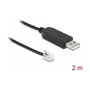 DeLOCK Cable Adaptador USB Tipo-A a Serie RS-232 RJ9/RJ10 con protección ESD 2 m