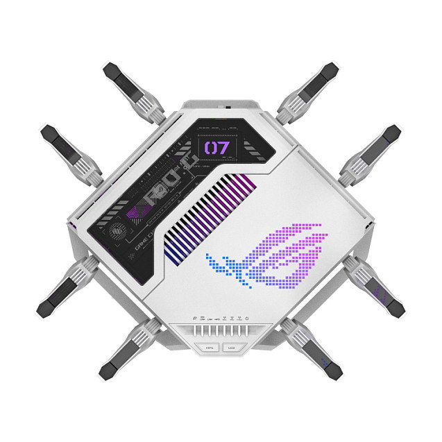 ASUS ROG Rapture GT-BE19000 AiMesh Router Wi-Fi 7, 1 Pack, Blanco