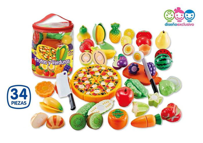 Jugatoys - jugahome Bolsa verduras 34 piezas 20x18cm