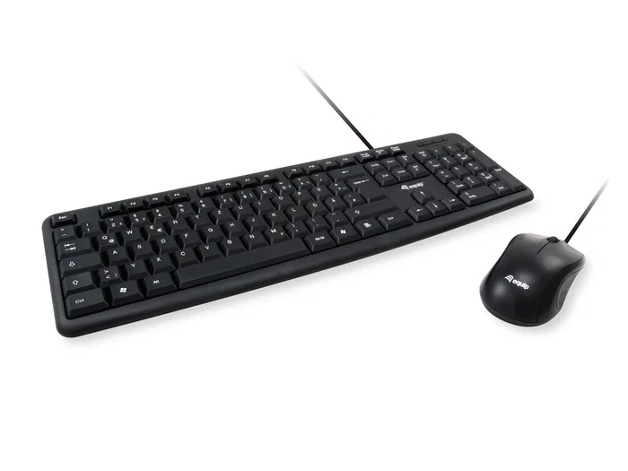 Equip Combo Teclado y Ratón USB QWERTY Portugués Negro Equip Combo Teclado y Ratón USB QWERTY Portugués Negro