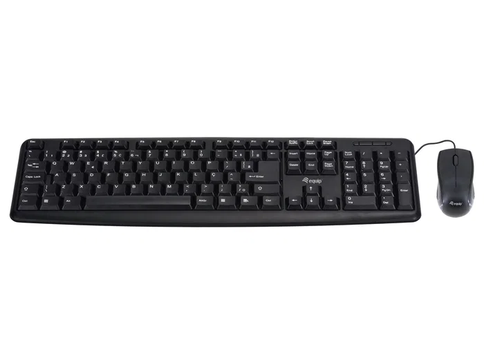 Equip Combo Teclado y Ratón USB QWERTY Portugués Negro Equip Combo Teclado y Ratón USB QWERTY Portugués Negro