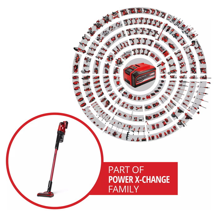 Einhell TE-SV 18 Li aspiradora de mano (1x 4,0Ah) rojo/negro