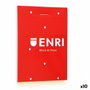 Enri Bloc de Notas Grapado A7 80H 4x4 Tapa Blanda Rojo (Set de 10)