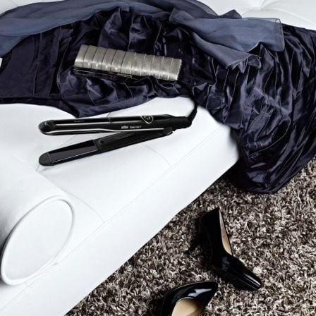 Braun Plancha de Pelo BRST780E SensoCare Negra | Control de Temperatura Inteligente