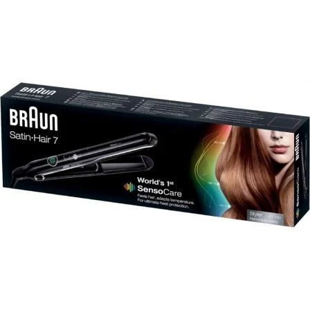 Braun Plancha de Pelo BRST780E SensoCare Negra | Control de Temperatura Inteligente