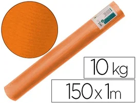 Liderpapel Papel Kraft Bobina Naranja, 1 m Ancho x 150 m Largo, Gramaje 65 g/m2, 10 kg, para Embalaje y Envíos