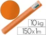 Liderpapel Papel Kraft Bobina Naranja, 1 m Ancho x 150 m Largo, Gramaje 65 g/m2, 10 kg, para Embalaje y Envíos
