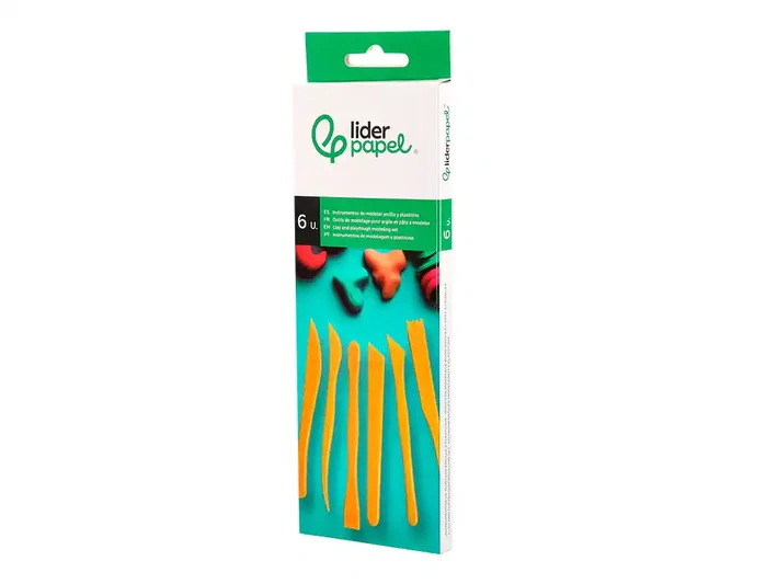 Liderpapel Instrumentos de Modelar para Arcilla y Plastilina Caja de 6 Piezas Surtidas Liderpapel Instrumentos de Modelar para Arcilla y Plastilina Caja de 6 Piezas Surtidas