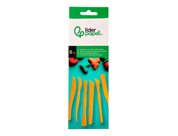 Liderpapel Instrumentos de Modelar para Arcilla y Plastilina Caja de 6 Piezas Surtidas Liderpapel Instrumentos de Modelar para Arcilla y Plastilina Caja de 6 Piezas Surtidas