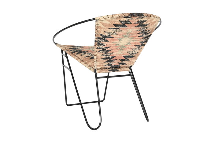 DKD Home Decor Silla Kilim y Metal Multicolor 76 x 76 x 63 cm