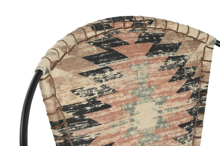 DKD Home Decor Silla Kilim y Metal Multicolor 76 x 76 x 63 cm