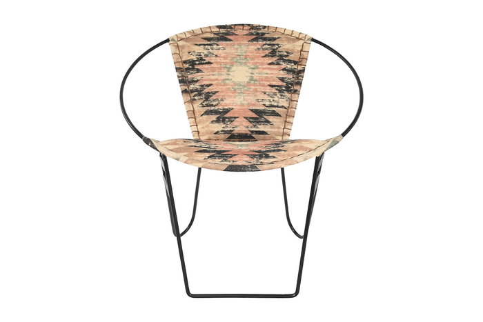 DKD Home Decor Silla Kilim y Metal Multicolor 76 x 76 x 63 cm