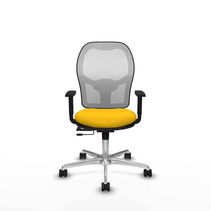 PIQUERAS Y CRESPO Silla de oficina Jorquera con mecanismo Sincro/Traslack, Amarillo y Blanco PIQUERAS Y CRESPO Silla de oficina Jorquera con mecanismo Sincro/Traslack, Amarillo y Blanco