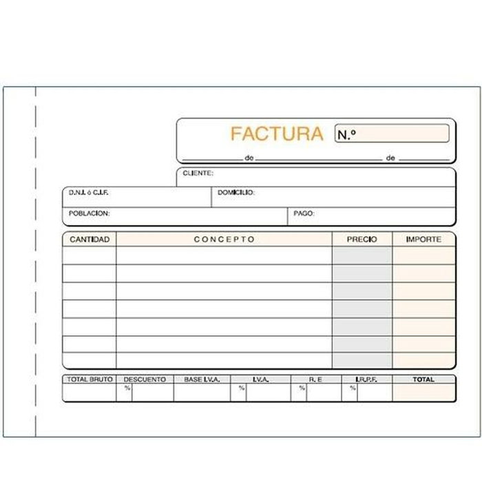 Talonarios Talonario Facturas Octavo Apaisado Duplicado Autocopia