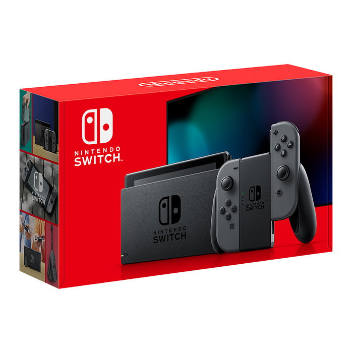 Nintendo Switch V2 Consola Híbrida Portátil 2019, Pantalla LCD Táctil de 6.2 pulgadas 1280x720, 32 GB, Wi-Fi, Bluetooth, Color Gris, Modelo Gris-Negro