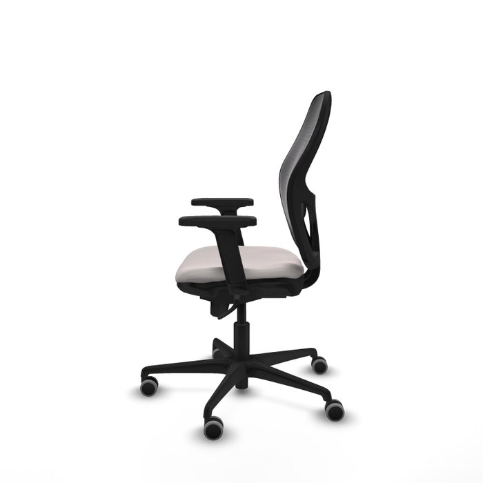 PIQUERAS Y CRESPO Silla de oficina Jorquera con mecanismo Sincro, Blanco y Negro