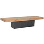 DKD Home Decor Mueble TV Alpino Pino y Madera Reciclada Natural Negro 180 x 48 x 40 cm