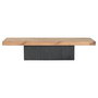 DKD Home Decor Mueble TV Alpino Pino y Madera Reciclada Natural Negro 180 x 48 x 40 cm