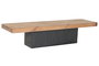 DKD Home Decor Mueble TV Alpino Pino y Madera Reciclada Natural Negro 180 x 48 x 40 cm