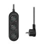 LogiLink Regleta de 3 tomas CEE 7/3 con cable textil de 1,5m