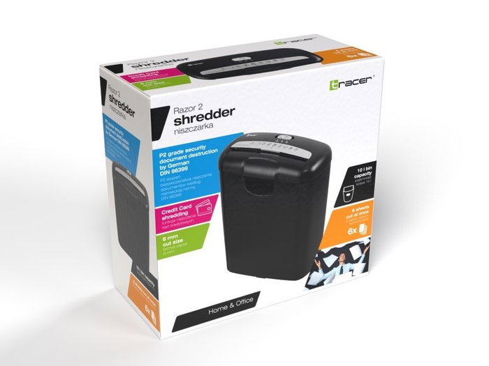 Tracer Razor 2 trituradora de papel negra
