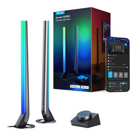 Govee H6047 Barras de Luz Inteligentes para Gaming, Wi-Fi/Bluetooth, Negro, 16 Millones de Colores, Control por Voz, Compatible con Alexa y Google Assistant