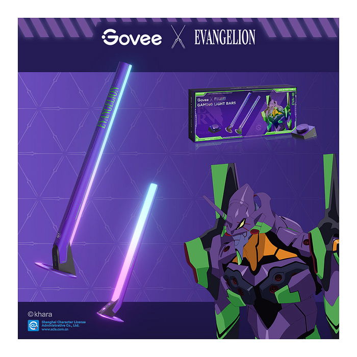 Govee H6047 Barras de Luz Inteligentes para Gaming, Wi-Fi/Bluetooth, Negro, 16 Millones de Colores, Control por Voz, Compatible con Alexa y Google Assistant