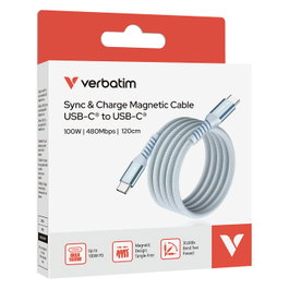 Verbatim Cable Magnético USB-C a USB-C 100W 1,2 m Azul