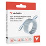 Verbatim Cable Magnético USB-C a USB-C 100W 1,2 m Azul