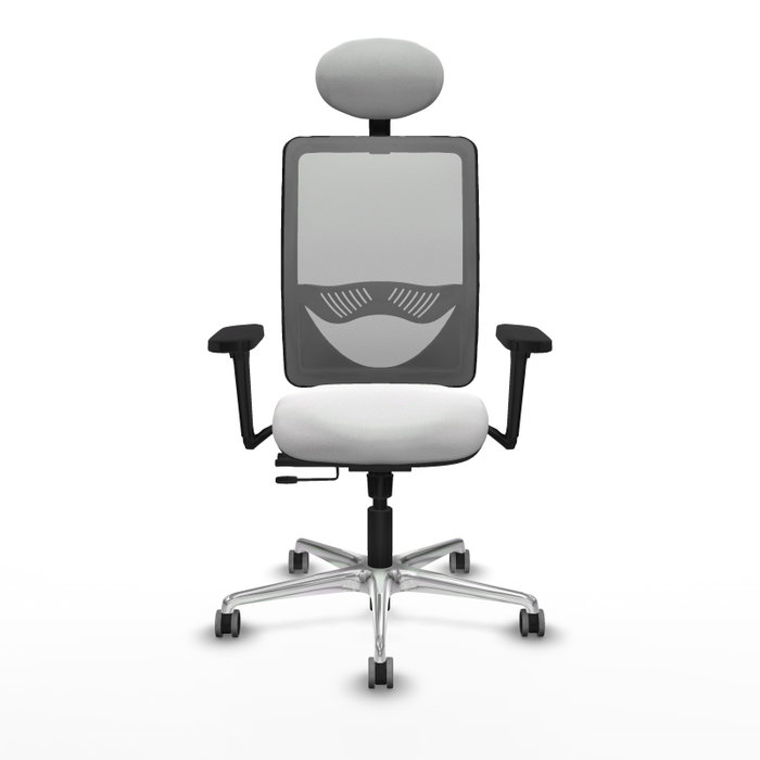 PIQUERAS Y CRESPO Silla de oficina Zulema con mecanismo Sincro/Traslack, Blanco y Gris PIQUERAS Y CRESPO Silla de oficina Zulema con mecanismo Sincro/Traslack, Blanco y Gris