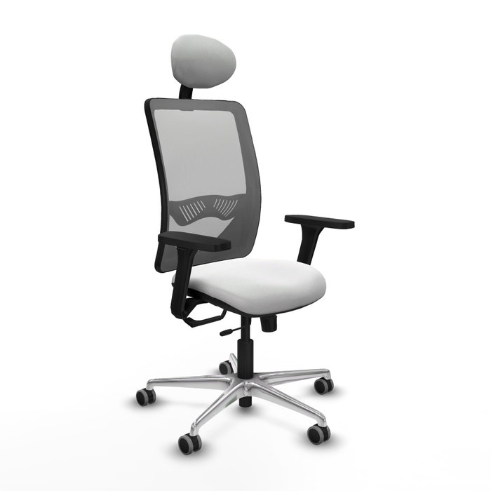 PIQUERAS Y CRESPO Silla de oficina Zulema con mecanismo Sincro/Traslack, Blanco y Gris PIQUERAS Y CRESPO Silla de oficina Zulema con mecanismo Sincro/Traslack, Blanco y Gris