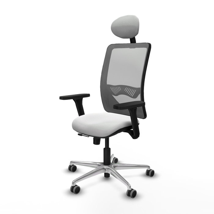 PIQUERAS Y CRESPO Silla de oficina Zulema con mecanismo Sincro/Traslack, Blanco y Gris PIQUERAS Y CRESPO Silla de oficina Zulema con mecanismo Sincro/Traslack, Blanco y Gris