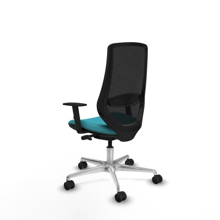 PIQUERAS Y CRESPO Silla de oficina Mardos con mecanismo Sincro/Traslack, color Turquesa y Negro
