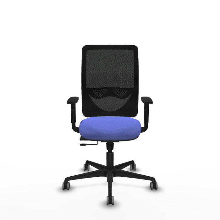 PIQUERAS Y CRESPO Silla de oficina Zulema con mecanismo Sincro/Traslack, Azul claro y Negro