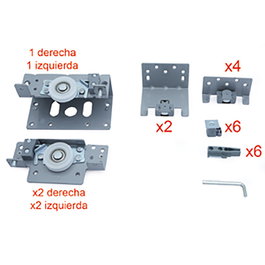 HERRAJES ALK Kit Yumbo 3 Puertas SP19 1-Ext 2-Int Herrajes para Puertas Correderas
