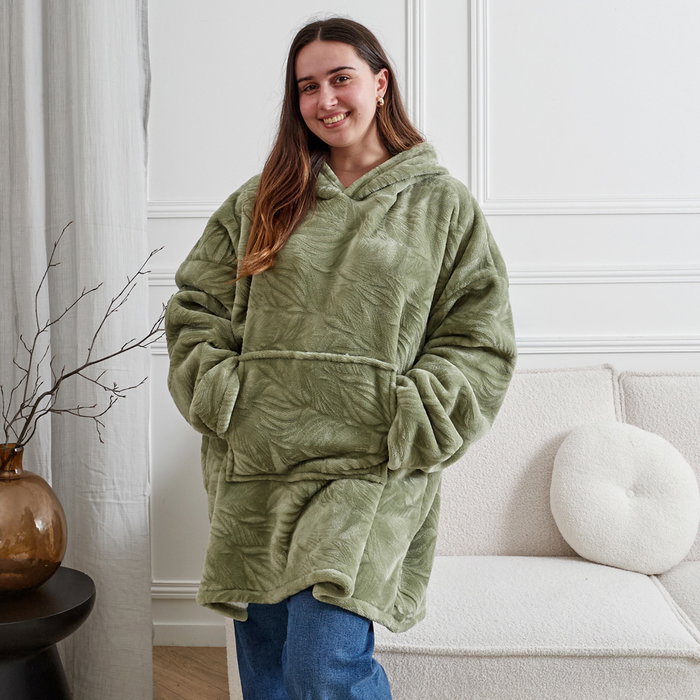 Home Deco Factory Sudadera Relieve Verde Sweat Plaid Poliéster Home Deco Factory Sudadera Relieve Verde Sweat Plaid Poliéster