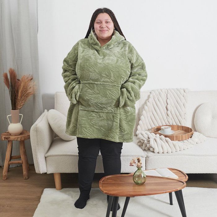 Home Deco Factory Sudadera Relieve Verde Sweat Plaid Poliéster Home Deco Factory Sudadera Relieve Verde Sweat Plaid Poliéster