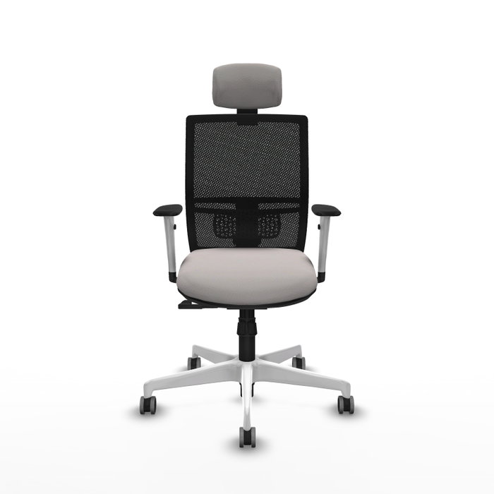 PIQUERAS Y CRESPO Silla de oficina Yunquera con mecanismo Sincro, Blanco y Negro PIQUERAS Y CRESPO Silla de oficina Yunquera con mecanismo Sincro, Blanco y Negro