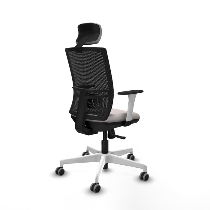 PIQUERAS Y CRESPO Silla de oficina Yunquera con mecanismo Sincro, Blanco y Negro PIQUERAS Y CRESPO Silla de oficina Yunquera con mecanismo Sincro, Blanco y Negro