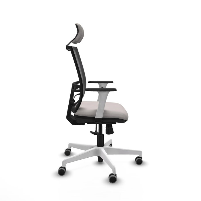 PIQUERAS Y CRESPO Silla de oficina Yunquera con mecanismo Sincro, Blanco y Negro PIQUERAS Y CRESPO Silla de oficina Yunquera con mecanismo Sincro, Blanco y Negro