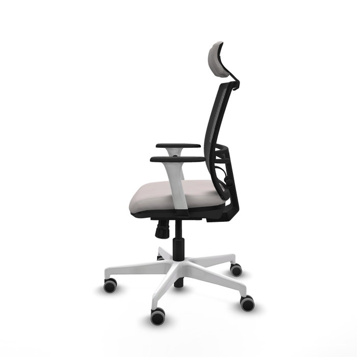 PIQUERAS Y CRESPO Silla de oficina Yunquera con mecanismo Sincro, Blanco y Negro PIQUERAS Y CRESPO Silla de oficina Yunquera con mecanismo Sincro, Blanco y Negro