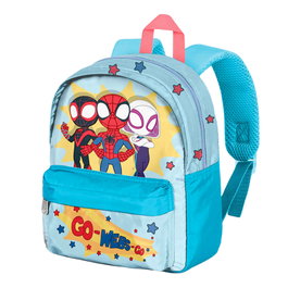 Marvel Spiderman Mochila Joy + Accesorio Super Team Azul
