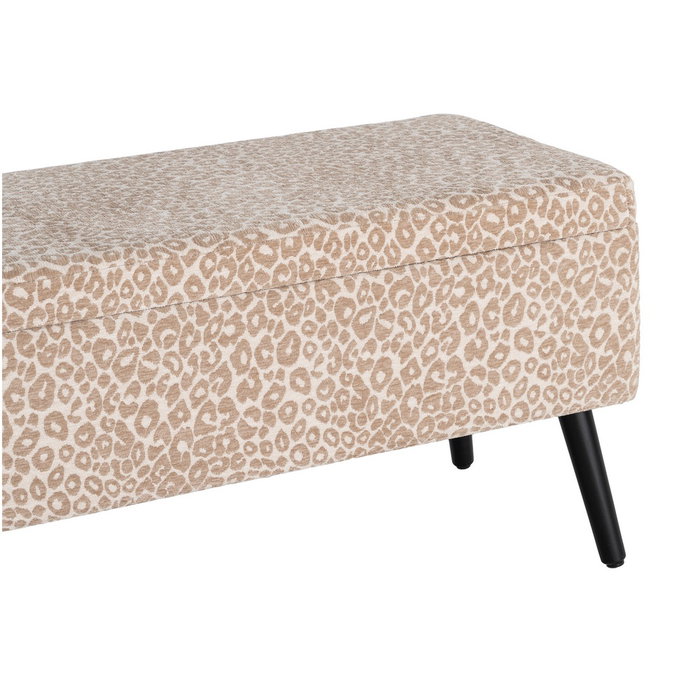 Banco Baúl Crema-Beige Dm-Tejido 100 X 40 X 44 cm