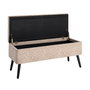 Banco Baúl Crema-Beige Dm-Tejido 100 X 40 X 44 cm