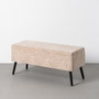 Banco Baúl Crema-Beige Dm-Tejido 100 X 40 X 44 cm