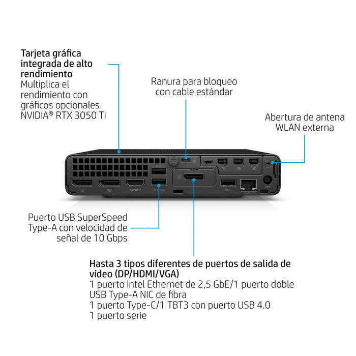 HP Mini PC Elite 800 G9 622X4ET Intel Core i7-14700 16GB DDR5 512GB SSD Windows 11 Pro Negro HP Mini PC Elite 800 G9 622X4ET Intel Core i7-14700 16GB DDR5 512GB SSD Windows 11 Pro Negro