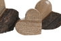 DKD Home Decor Set de Decoración de 3 Piezas Corazón en Madera de Mango Natural