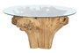 DKD Home Decor Mesa de Comedor Raíz de Teca 160x160x76