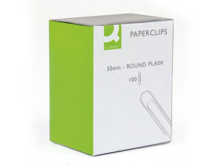 Q-connect Clips niquelados nº1,5 30 mm, caja de 100 unidades Q-connect Clips niquelados nº1,5 30 mm, caja de 100 unidades