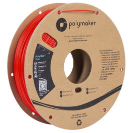Polmask Filamento PLA 1.75mm Color Rojo, Carrete de 0.75 kg, Ideal para Impresoras 3D, Alta Resistencia